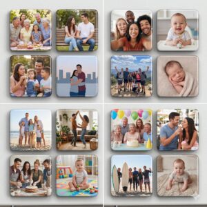 Square Magnets - Set of 16